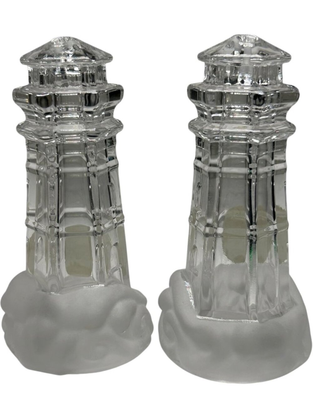 Lenox Full Lead Crystal Lighthouse Salt & Pepper Set 090277 Made in Germany NIB - Picture 4 of 10